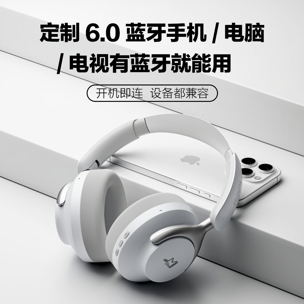 头戴式蓝牙耳机超长续航深度降噪图片