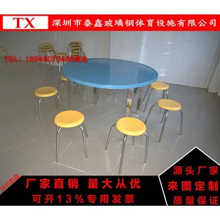 不锈钢圆台餐桌 中式餐桌饭店餐厅大PVC面板 定 制八人圆桌