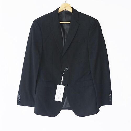 撤柜西服黑色春秋休闲两粒扣有垫肩抗皱顺滑收腰挺拔男装外套修身