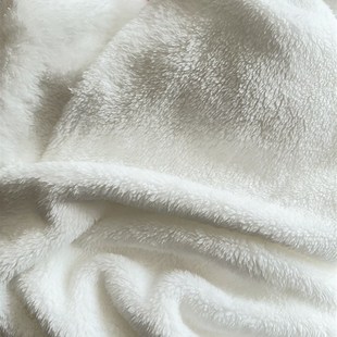 (长毛绒布)1米价 本白色黑色双面舒棉绒布料背景布秋冬睡衣面料