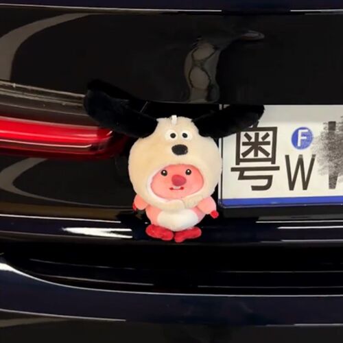 loopy车饰女神圣诞车尾挂件露比公仔可爱高级感摩托车屁股装饰品