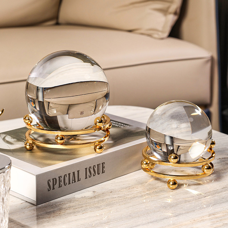 水晶球摆件办公室电视柜酒柜轻奢高档书房桌面家居装饰品现代简约,家居饰品,装饰摆件,淘宝优惠券,粉丝福利购,淘宝优惠卷