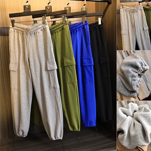经典毛圈面料!基础百搭!秋季男士纯色时尚宽松束脚卫裤休闲裤潮