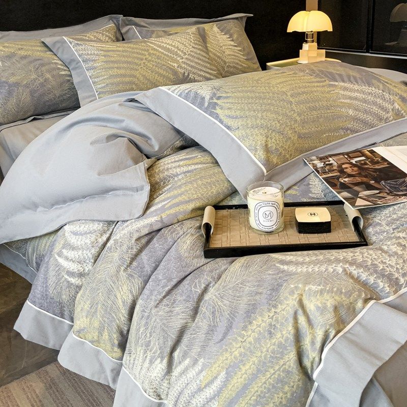 高品质180支全棉磨毛四件套秋冬季加厚床单被套纯棉床笠床上用品4