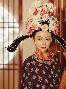 【霜翎阁丹青荟】宋制女官花帽子汉服软幞头首服圆领袍一年景