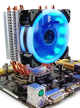 4铜热管1155 X58 X79 2011CPU散热器风扇螺丝安装双路服务器主板