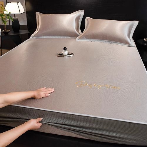 夏季纯天然藤席软席子三件套新款冰丝凉席床笠款可机洗可折叠空调