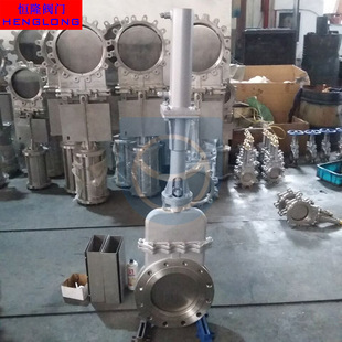 厂家直销 不锈钢暗板液动刀闸阀 不锈钢带盖液动刀型闸阀DN200