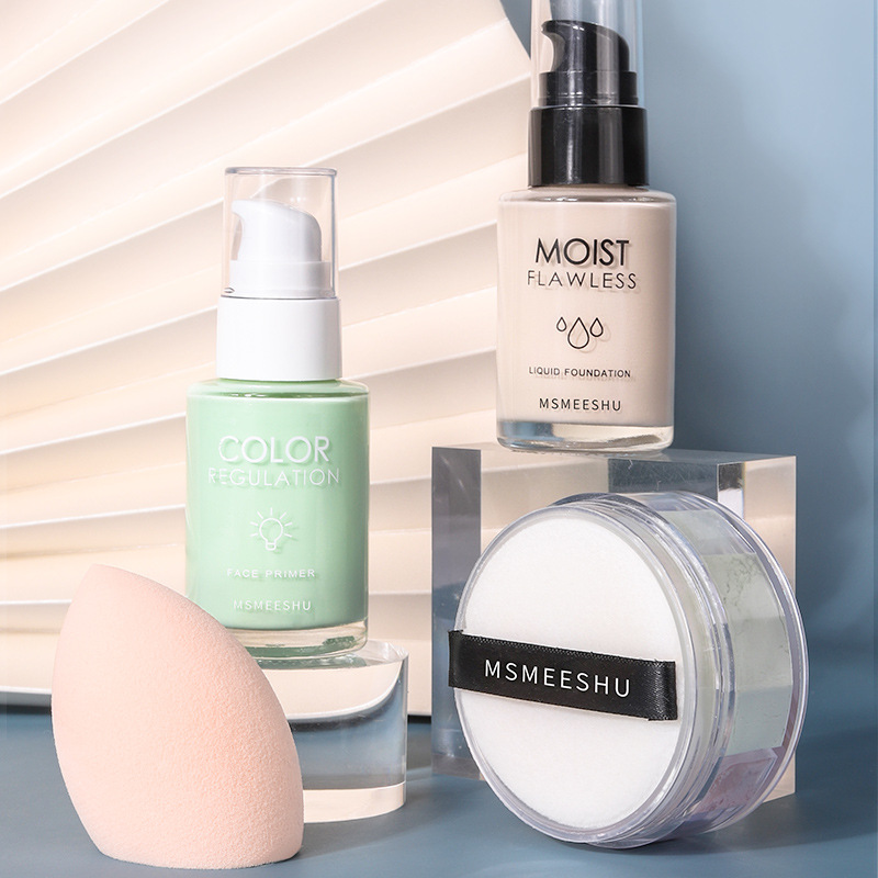 蜜束隔离粉底底妆四件套粉底液隔