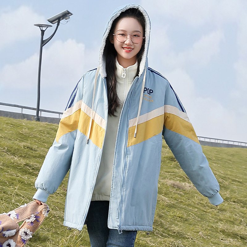 初中学生冬装女外套风衣加厚中长款2025春季新款加绒上衣高中女生