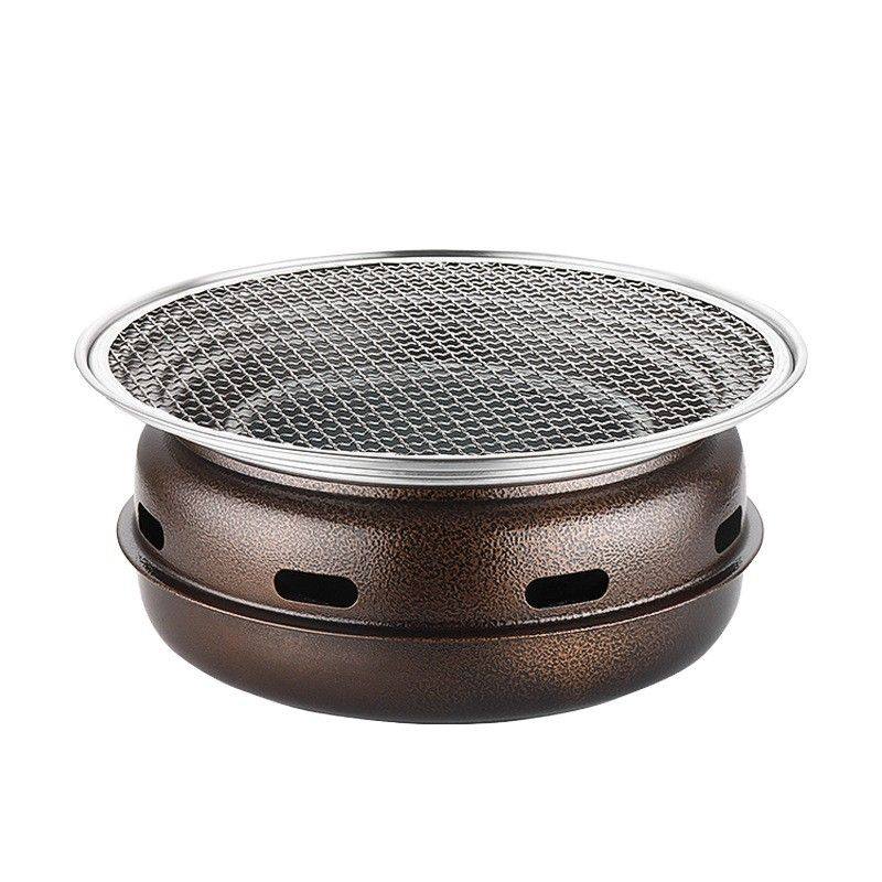 新款围炉煮茶韩式家用烧烤炉商用木炭烤肉炉日式室内烤架圆形碳炉