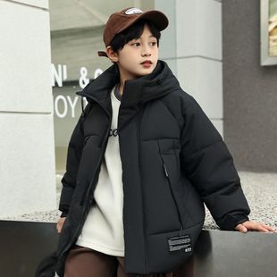 儿童羽绒服男童中长款2024中大童装冬季加厚男孩子外套反季清仓