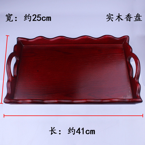 点香托盘戒定真香托盘 香盘 寺院法会 实木雕刻托盘香盘 佛具用品