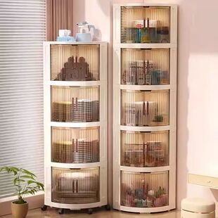 转角置物架客厅拐角储物柜卧室墙角三角柜厨房卫生间落地直角边柜