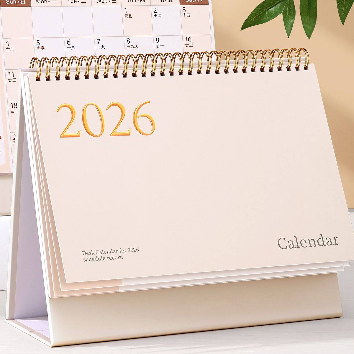 台历2026年大格子记事月历桌面倒计时打卡本日历计划本简约备忘录,文具电教/文化用品/商务用品,台历,淘宝优惠券,粉丝福利购,淘宝优惠卷