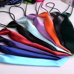 儿童领带男女童小学生校服幼儿园学校正装衬衫表演黑色免打小领带