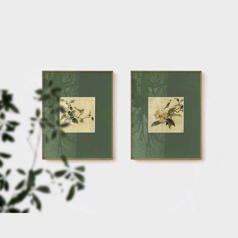 宋氏美学工笔花鸟新中式玄关装饰画客厅艺术挂画卧室书房壁画,家居饰品,现代装饰画,淘宝优惠券,粉丝福利购,淘宝优惠卷