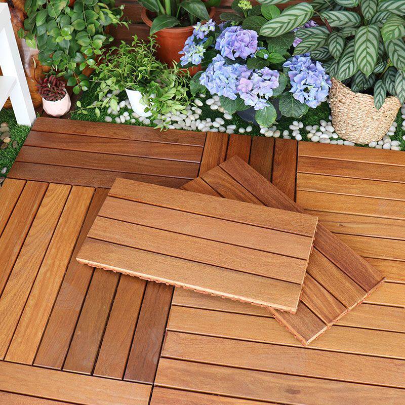 天然防腐木实木地板庭院户外地面室外diy拼接