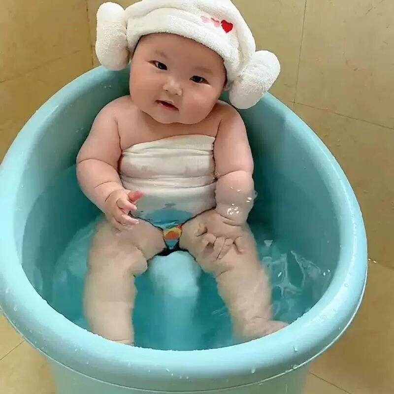 宝宝秋冬洗澡桶一体凳0-6岁儿童泡澡桶可坐沐浴桶婴儿座椅桶加厚