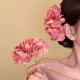 樱落粉黛 氛围感粉色花朵发簪古风汉服旗袍发钗新娘头花度假头饰