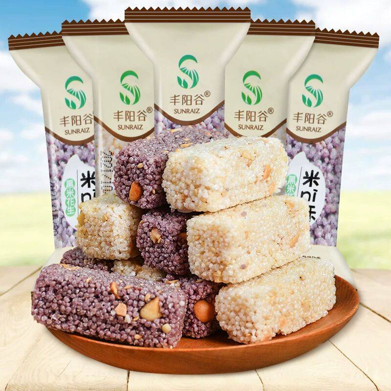 年货网红爆款零食散称米酥香米黑米花生味休闲宿舍追剧解馋小吃