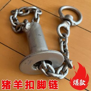 杀猪屠宰用扣脚链扣猪链扣脚器吊猪链铁环链铁链子铁链环