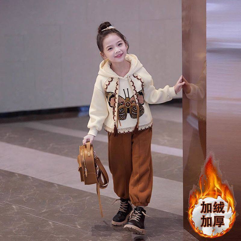 女童加绒套装秋冬季2025新款儿童连帽卫衣裤子小女孩拜年服两件套,童装/婴儿装/亲子装,套装,淘宝优惠券,粉丝福利购,淘宝优惠卷