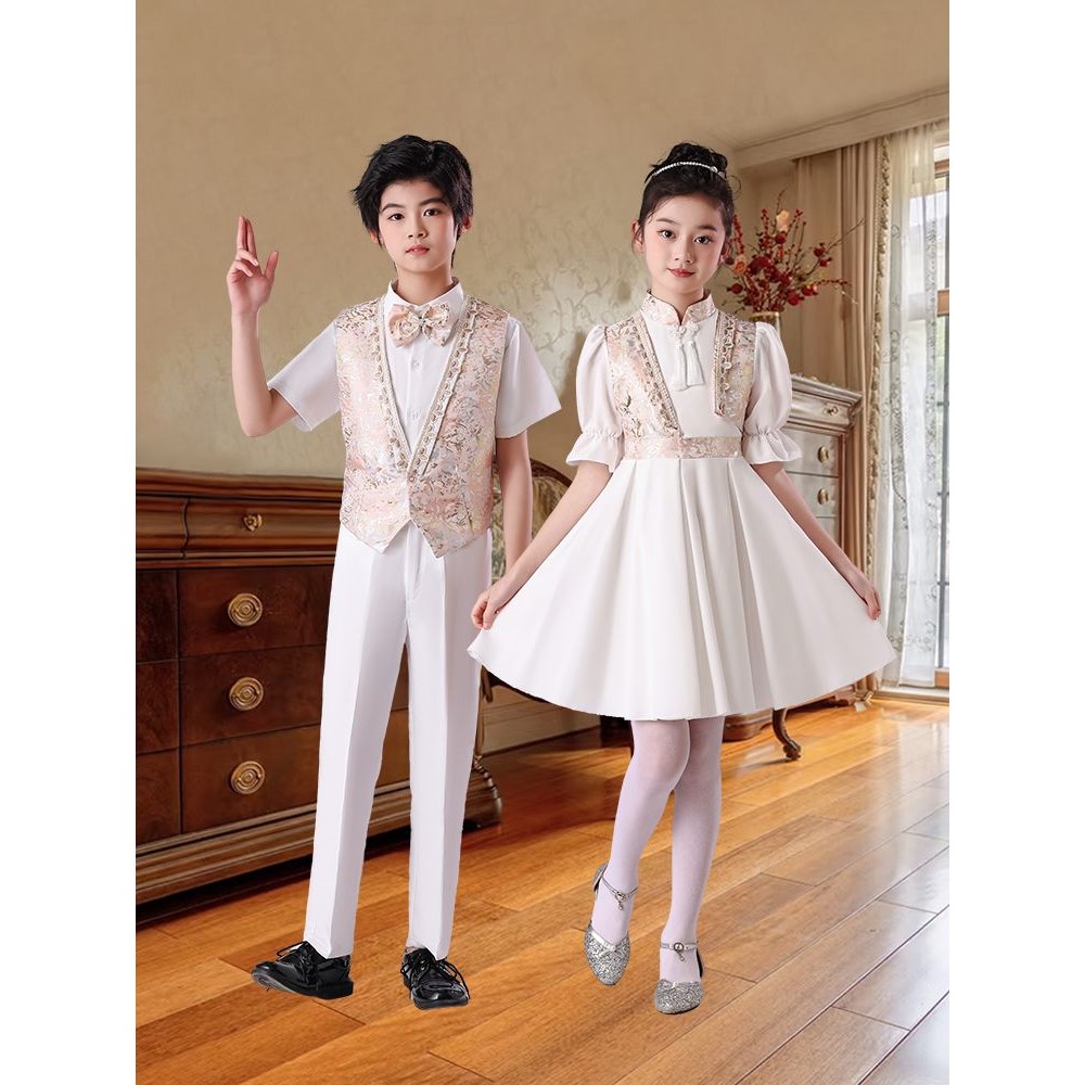 六一儿童合唱服男女童演讲朗诵儿童公主裙演出服中小学生表演服装