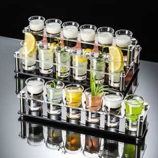 可点火子弹杯shot杯套装 B52鸡尾酒杯架酒吧调酒杯子一口杯白酒杯