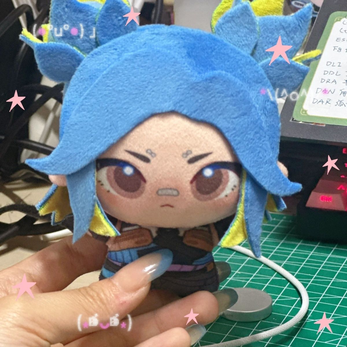 10cm无畏契约霓虹努努印花体棉花娃娃周边玩偶公仔