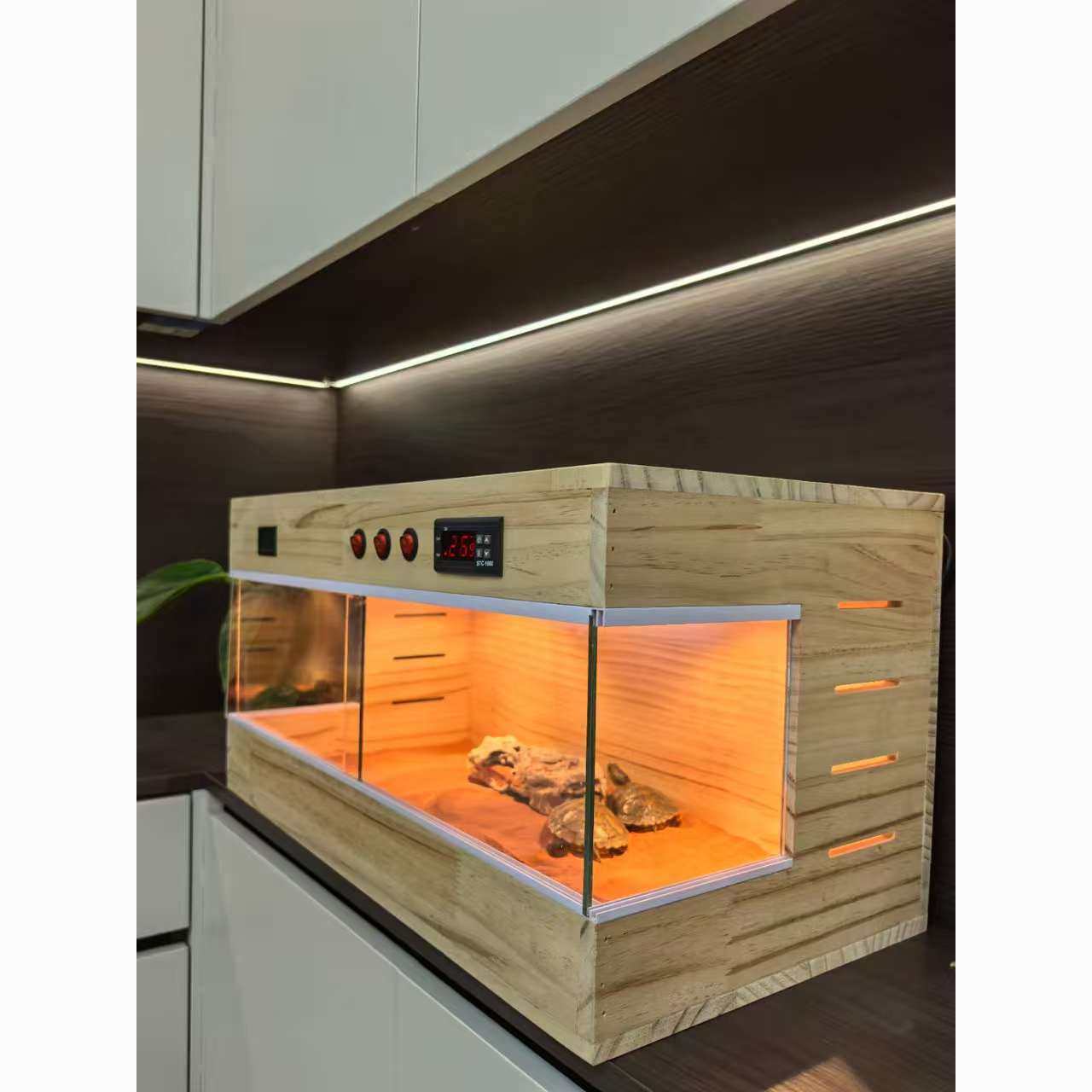 智能恒温饲养箱松木实木定制宠物陆龟蜥蜴保温箱乌龟木质智能爬箱,宠物/宠物食品及用品,爬宠缸/箱,淘宝优惠券,粉丝福利购,淘宝优惠卷