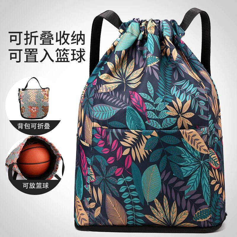 大容量防水背包女抽绳束口袋花布包中老年双肩包买菜购物袋方便袋,箱包皮具/热销女包/男包,双肩背包,淘宝优惠券,粉丝福利购,淘宝优惠卷