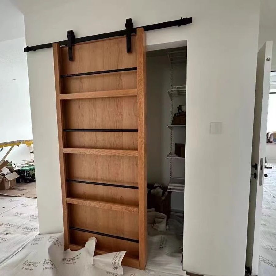 谷仓实木洞洞板网红创意书架定制厨房轨门卫生间移门洞洞板谷仓门