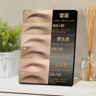 眉毛展示图纹眉眼唇的好处纹绣咨询展示板相框美容院摆台眉眼唇装
