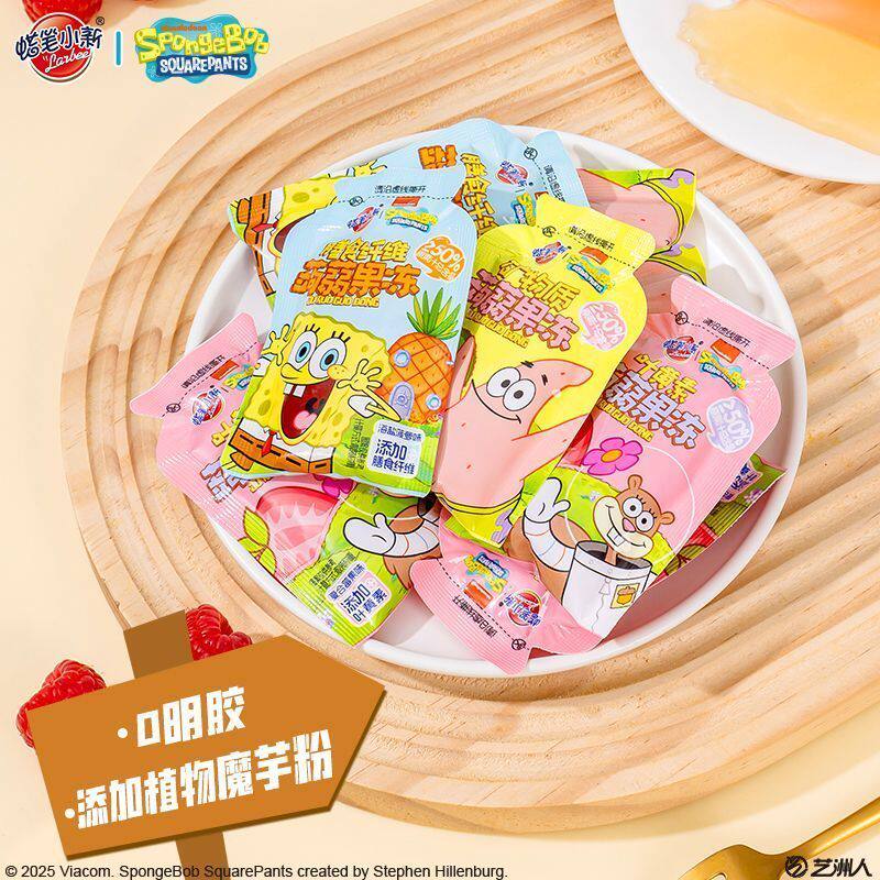蜡笔小新海绵宝宝蒟蒻果冻多种口味混合正品健康儿童休闲散装零食