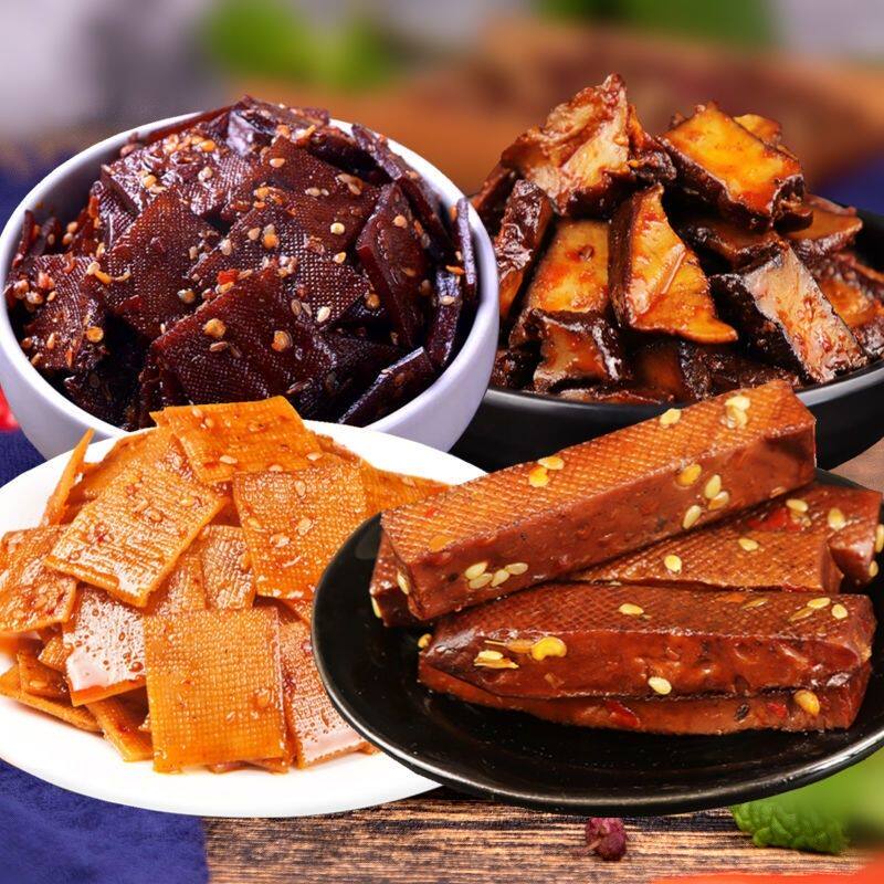 平江豆干酱干柴火香干子百叶湖南卤豆腐干特产香辣零食称重小吃