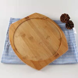 锅垫底加厚防烫铁板木质隔热垫耐高温竹木-商用底托木头底座