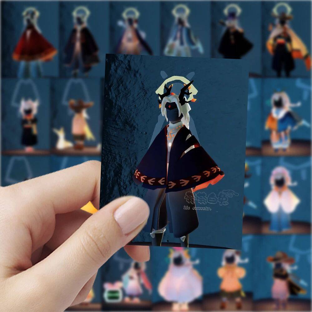 63张光遇穿搭贴纸卡通动漫人物装饰手机保护壳笔记型电脑防水贴画,文具电教/文化用品/商务用品,贴纸/立体贴纸,淘宝优惠券,粉丝福利购,淘宝优惠卷