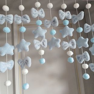 ins风门帘少女心门上装饰品入户门挂帘卧室家用装饰隔断帘免打孔