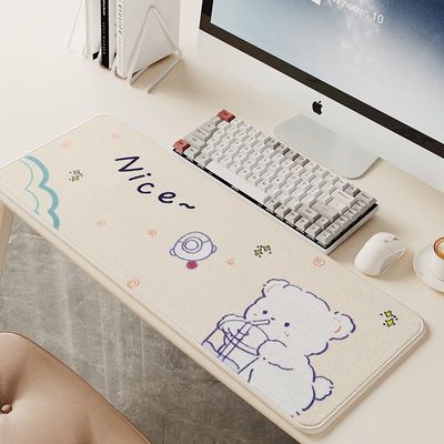 卡通键盘垫冬天防冻手舒适毛绒垫子办公室工位电脑桌台面键盘桌垫