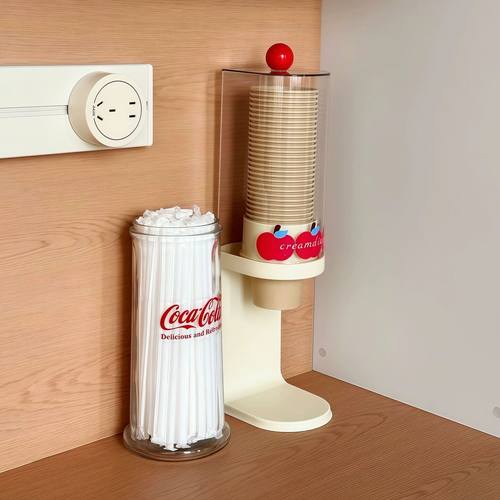 一次性杯子取杯器壁挂式免打孔置物架饮水机纸杯收纳盒纸杯取杯架