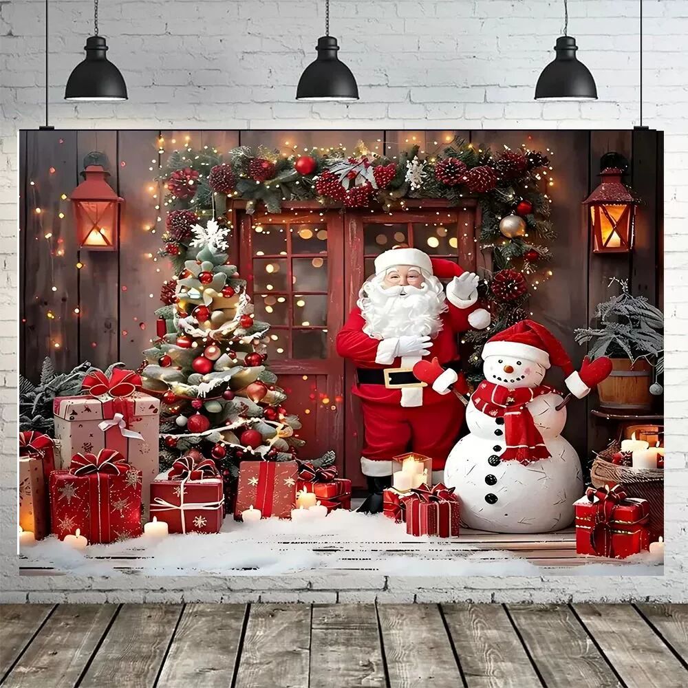 1pc Christmas-themed background cloth banner suitable for C