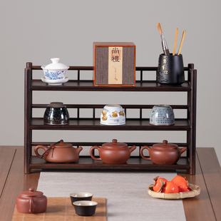 茶杯架茶壶茶具茶桌台面置物架紫砂壶茶壶摆放架桌面博古架杯架子