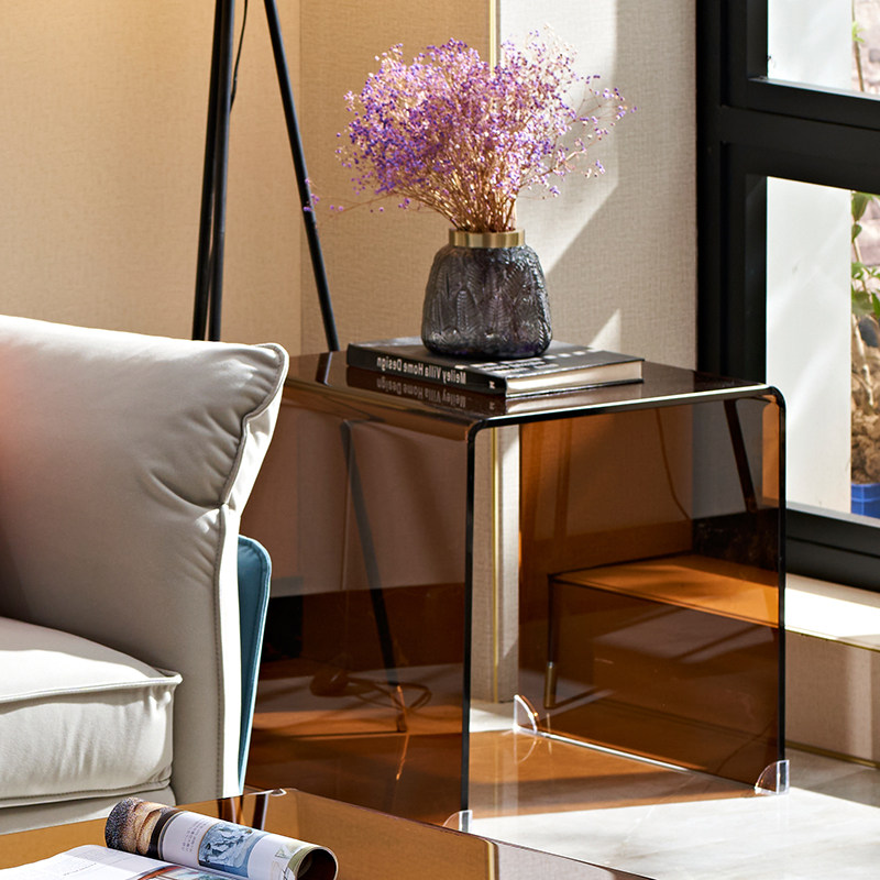 茶色沙发边柜边几轻奢现代简约角几床头桌边桌网红小桌子茶几迷你,住宅家具,角几/边几,淘宝优惠券,粉丝福利购,淘宝优惠卷