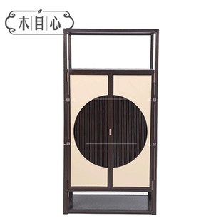 禅意新中式实木现代对开门主卧衣柜卧室家私别墅酒店会所家具定制