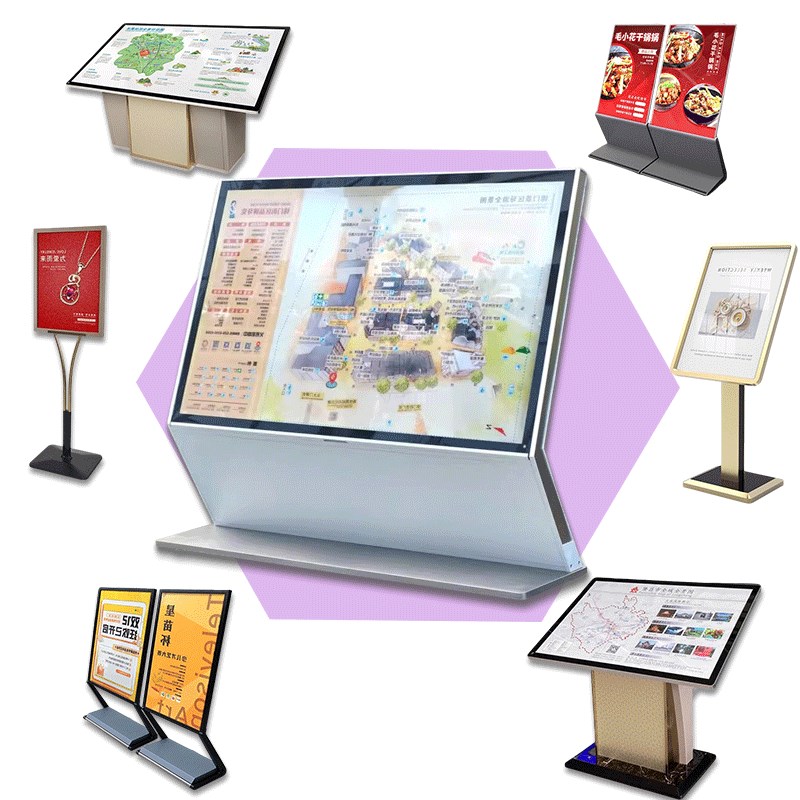 指示牌立式落地户外防雨导视牌商场发光广L告水牌斜面指向台展示