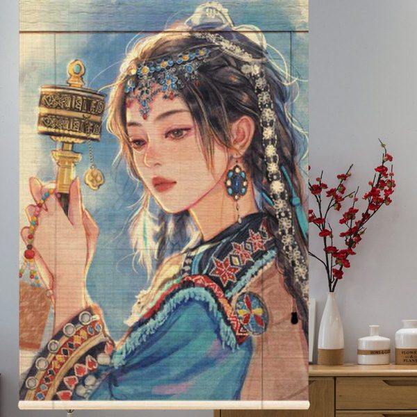 新中式印花客厅玄关餐厅茶楼装饰画隔断竹卷帘挂画竹窗帘雅致,节庆用品/礼品,门神,淘宝优惠券,粉丝福利购,淘宝优惠卷