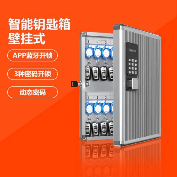 智能钥匙箱壁挂式钥匙柜带锁收纳盒汽车物业中介公司动态密码管箱,商业/办公家具,钥匙箱,淘宝优惠券,粉丝福利购,淘宝优惠卷