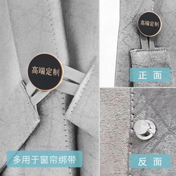 新款现货25mm香槟金色窗帘扣子绑带扣子免缝纽扣大号金属弧面曲面