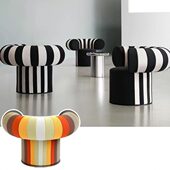 现代简约彩色扇形布艺休闲 ??椅别墅客厅私宅单人扶手沙发椅化妆